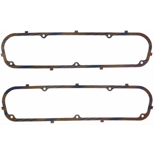 FELPRO Valve Cover Gaskets, Blue Stripe Cork/Rubber, For Chrysler, For Dodge, For Plymouth, Small Block, Pair