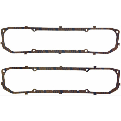FELPRO Valve Cover Gaskets, Blue Stripe Cork/Rubber, For Chrysler, For Dodge, For Plymouth, Big Block, Pair