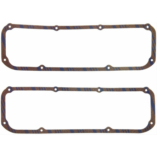 FELPRO Valve Cover Gaskets, Blue Stripe Cork/Rubber, For Ford, For Lincoln, For Mercury, Small Block, Pair