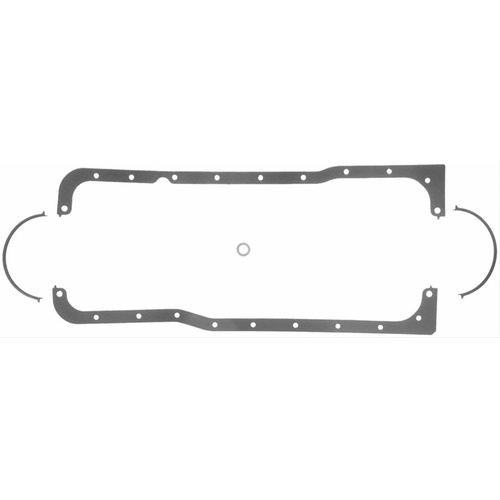 FELPRO Oil Pan Gasket, Multi-Piece, Rubber-Coated Fiber, For Ford, 221/255/260/289/302, Kit