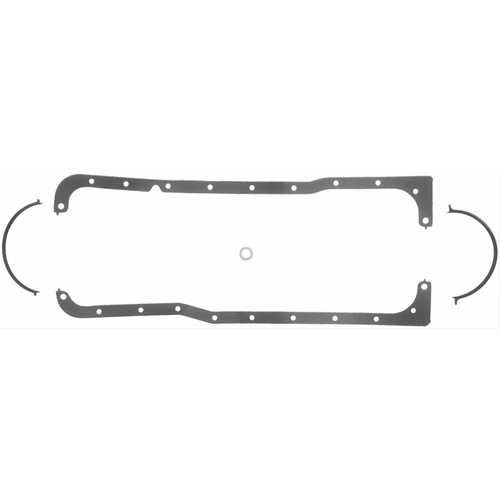 FELPRO Oil Pan Gasket, Multi-Piece, Rubber-Coated Fiber, For Ford, 351W, Kit