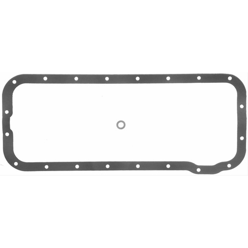 FELPRO Oil Pan Gasket, One-Piece, Rubber Coated Fiber, For Ford, 332-428, Big Block FE, Each