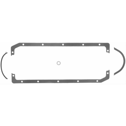 FELPRO Oil Pan Gasket, Multi-Piece, Rubber/Steel Core, For Oldsmobile Rocket Block/Dart Iron Eagle/GM Aluminium Blocks, Each