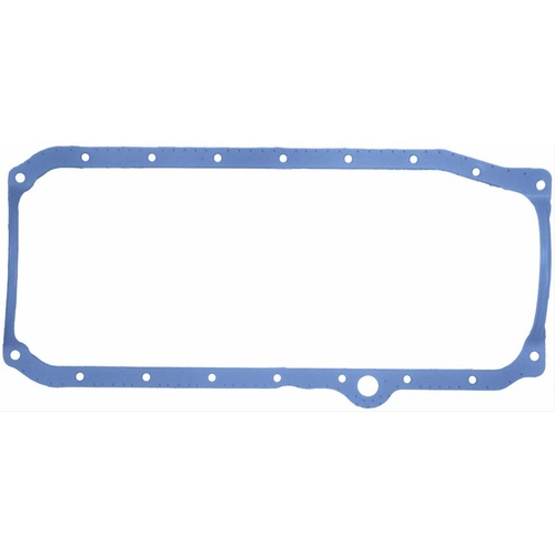 FELPRO Oil Pan Gasket, 1-Piece, Rubber, For Chevrolet, 5.0/5.7L, 1 Piece Rear Main, R/H Dipstick, Thick Front Seal, Each