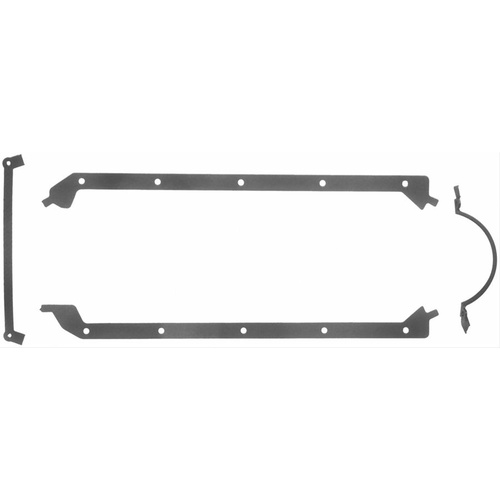 FELPRO Oil Pan Gasket, Multi-Piece, Rubber/Steel Core, Pro Stock, DRCE/Dart Merlin Blocks, Each