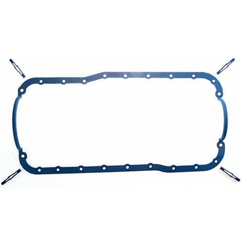 Felpro, Oil Pan Gasket, 1-Piece, Rubber/Steel Core, For Ford, 351W, 1969-1986, For Dimpled Pan Rails, Kit