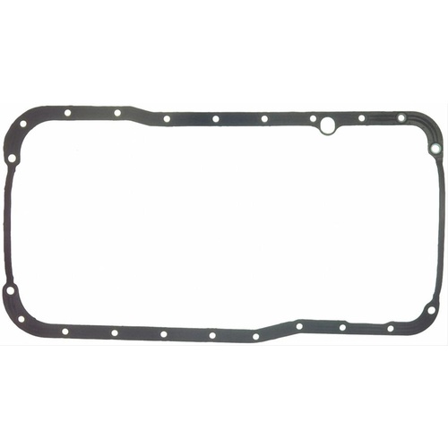FELPRO Oil Pan Gasket, One-Piece, Rubber, For Ford, 5.8L, V8, Each