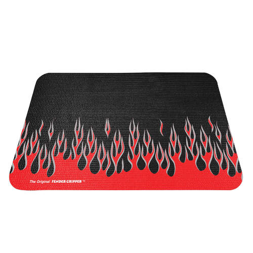 Fender Cover, Red and Silver Flames, Each
