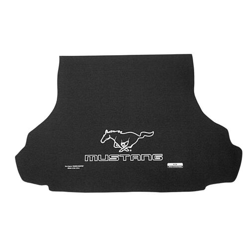 Fender Gripper Trunk Mat, w/ Running Pony Logo, 15-19 For Ford Mustang, Each