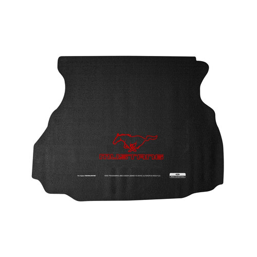 Fender Gripper Trunk Mat, w/ Running Pony Logo, 94-04 For Ford Mustang, Red, Each