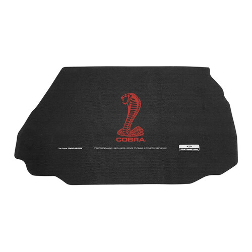 Fender Gripper Trunk Mat, w/ Cobra Snake Logo, 94-04 For Ford Mustang, Red, Each