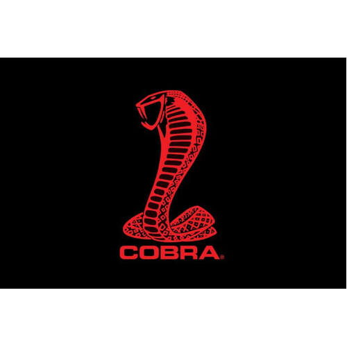 Fender Gripper Trunk Mat, w/ Cobra Snake Logo, 94-04 For Ford Mustang, Red, Each