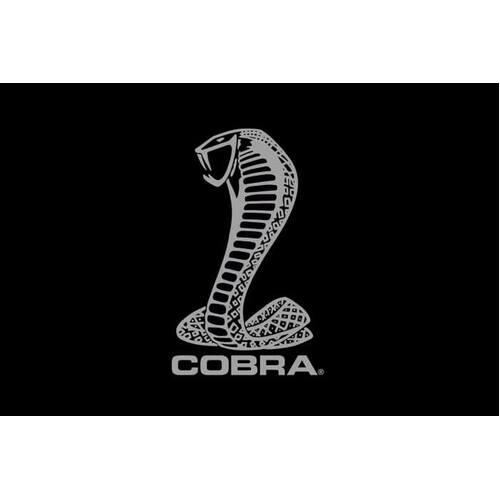Fender Gripper Trunk Mat, w/ Cobra Snake Logo, 94-04 For Ford Mustang, Silver, Each