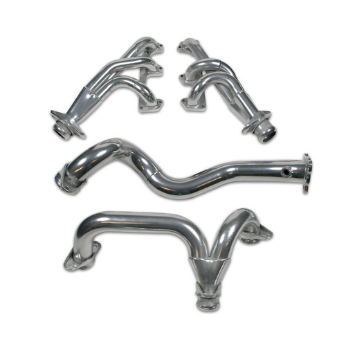 Flowtech Headers, 2.25 inch Collector Dia., Mid Length, 1-1/2 inch Tube Dia., For Buick V6, Silver Ceramic, Set
