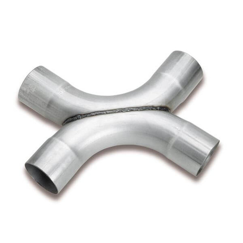 Flowtech Crossover Pipe, X-Pipe, Short, Steel, Aluminized, 3 in. Diameter, Universal, Fabrication Required, Each