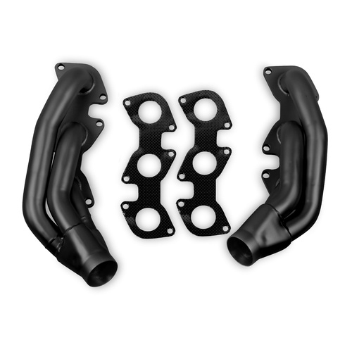 Flowtech Headers, 2.25 inch Collector Dia., Shorty, 1-1/2 inch Tube Dia., For Toyota V6, Black Paint, Set