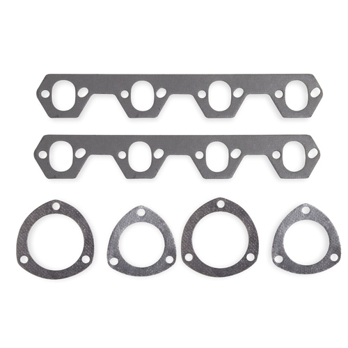 Flowtech Header Gasket, Oval, .062 in. Thick, For Ford Small Block Windsor, P73 Ferroglass Non-Asbestos, Each