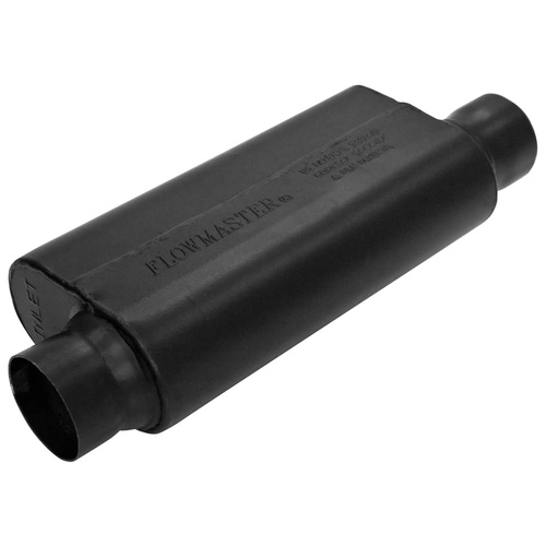 Flowmaster Resonator, Stainless Steel, Black, 2.5 in. Inlet/Outlet, 17.75 in. Length, Each