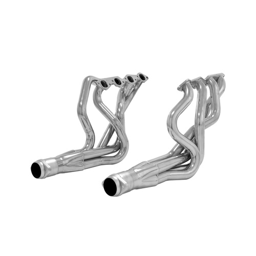 Flowmaster Headers, 3.50 in. Collector Dia., Long Tube, 2 in. Tube Dia., Big Block For Chevrolet, Silver Ceramic, Set