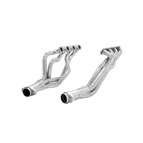Flowmaster Headers, 3.00 in. Collector Dia., Long Tube, 1-3/4 in. Tube Dia., Small Block For Ford, Silver Ceramic, Set