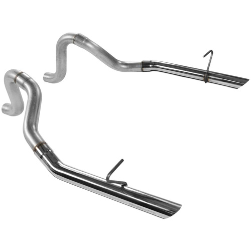 Flowmaster Exhaust, Tailpipes, Stainless Steel. Natural, 2.5 in. Diameter, For Ford, 5.0L, Pair