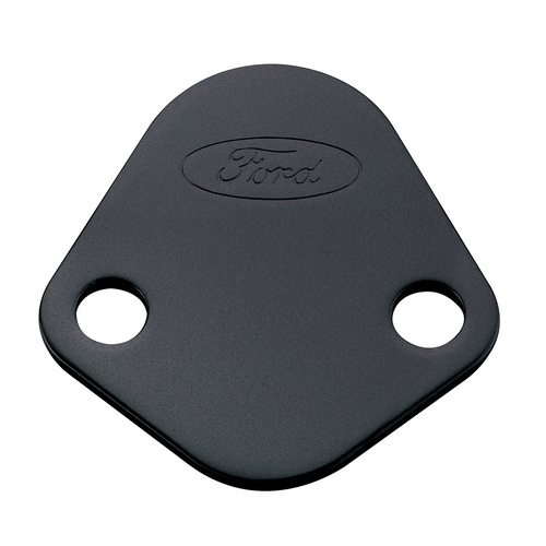 Ford Performance Parts Fuel Pump Block-Off Plates, For Ford Racing Licensed, Steel, Black Crinkle, For Ford, Each