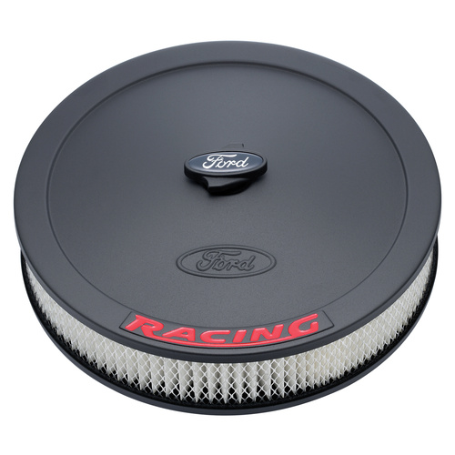Ford Performance Parts Air Filter Assembly, 13 in. Diameter, Round, Steel, Black, 2.625 in. Filter Height, For Ford Racing Logo, Each