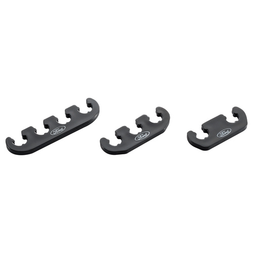 Ford Performance Parts Wire Dividers, Spark Plug, Plastic, Black, For Ford Racing Logo, Set of 6