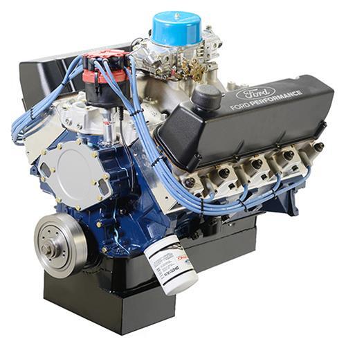 Ford Performance Parts Crate Engine, BB For Ford 572 CID. 655 HP, Long Block, Assembled, Internal Balance, Super Cobra Jet Cylinder Heads, Front Sump
