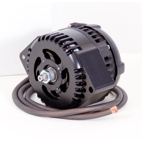 Flaming River Alternator, Billet HD, Black, 240 Amp, Serpentine, 1-Wire, For Ford, Each