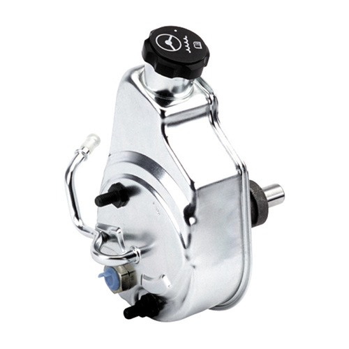 Flaming River Power Steering Pump, Saginaw P Series, Polished, Chrome Reservoir, For Buick, For Cadillac, For Chevrolet, Olds, For Pontiac, Each