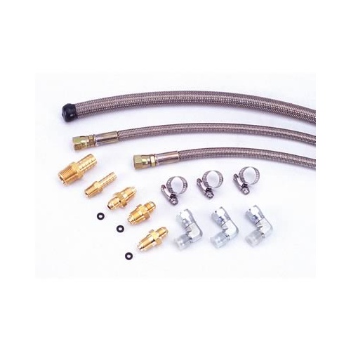 Flaming River Power Steering, For Ford Stainless Braided Hose Kit