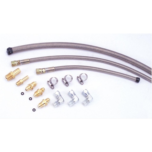 Flaming River Power Steering, Stainless Braided Hose Kit