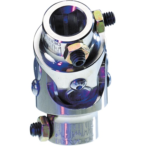 Flaming River Steering Universal Joint, Triangle Yoke x 1 in. Bore DD Polished, Each