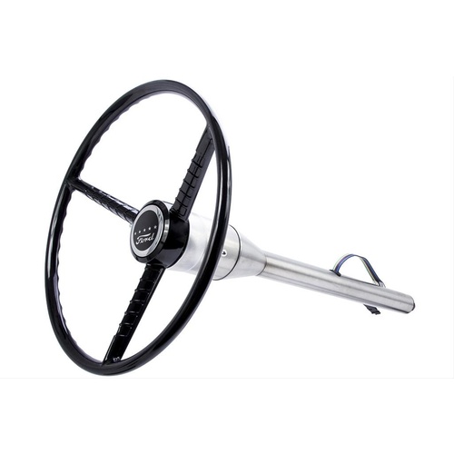 Flaming River Steering Column, Tilt Column for F100 For Ford 53-56 using reproduction wheel - mill finish, Each