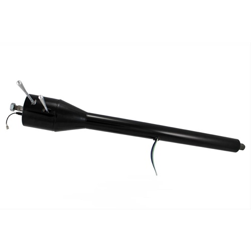 Flaming River Steering Column, Floorshift, Tilt Laser Cut 2 in. Dia., 32 in. Length, 1 DD Black Finish, Each