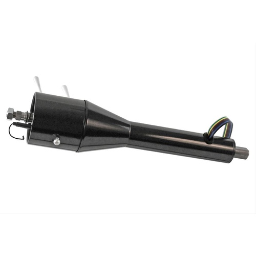 Flaming River Steering Column, Floorshift, Micro 17 in. Length, Black Powdercoat, Each