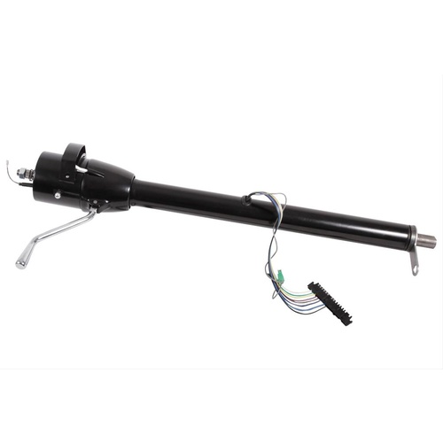 Flaming River Steering Column, Tilt, 2 In Dia., 35 in. Length w/ Neutral Safety Black Powdercoat, Each