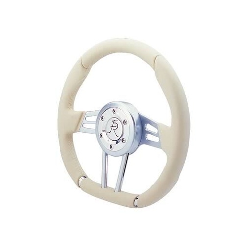 Flaming River Steering Wheel, D-Shaped 13.8 inch Light Tan, Each
