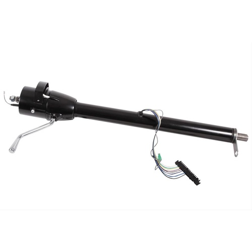Flaming River Direct Tilt Column for Mopar 65-69 w/power box Black, Powdercoated (incl clamp, wiring con, ujoint)