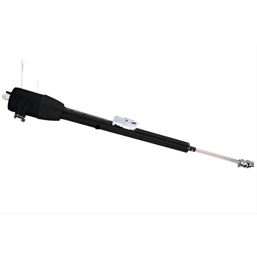 Flaming River Steering Column, Floorshift, Mopar Tilt Key Power Box, Black Powdercoat, Each