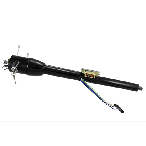 Flaming River Steering Column, Tilt, GM Key Floorshift Key 2 in. Dia. custom Length black powdercoat finish Column, Each