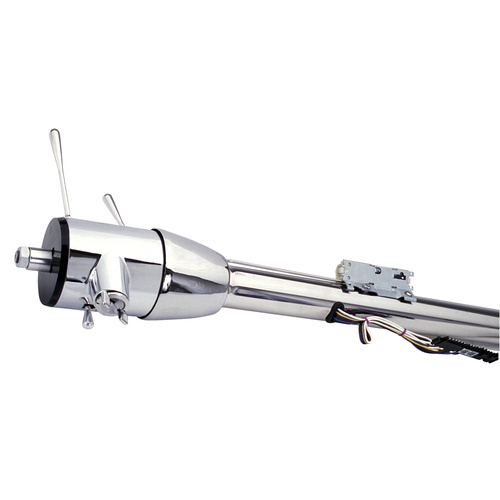 Flaming River Steering Column, Tilt, GM Key Floorshift Key 2 in. Dia. custom Length stainless steel finish Column, Each