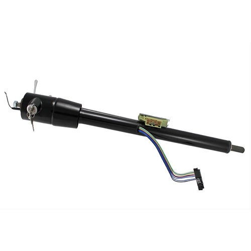 Flaming River Steering Column, Tilt, Direct Fit GM Key Floorshift Steering Column, Tilt C10 73-87, Black Powdercoat, w/ Key 1 in. 48, Each