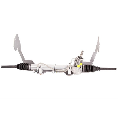 Flaming River Rack and Pinion, For Chevrolet 55-56 Power R/P Cradle System w/ Column Shift Black Powdercoat Column, Kit