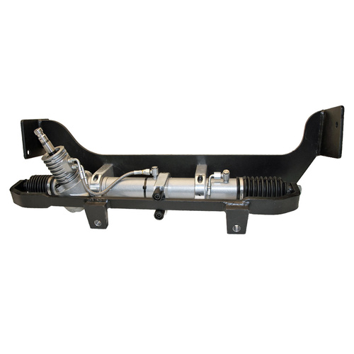 Flaming River Rack and Pinion Kit, Impala 58-60 SB Power w/Floorshift Mill Finish Column, No Pump