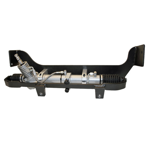 Flaming River Rack and Pinion Kit, Impala 63-64 SB Power w/Floorshift Mill Finish Column