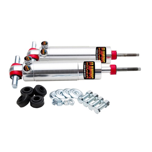 Flaming River Coilover Shock, Dual Adjustable, Aluminium, Front, Stud/Tbar-P/ 500LB, Chrome