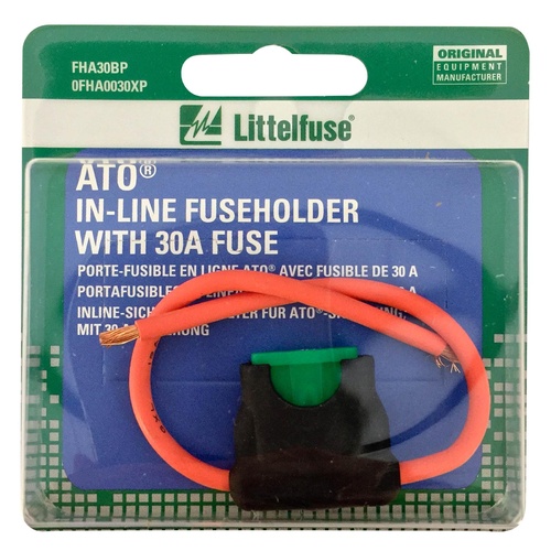 Flaming River Holder ATO Inline 12AWG w/30A Fuse, Card