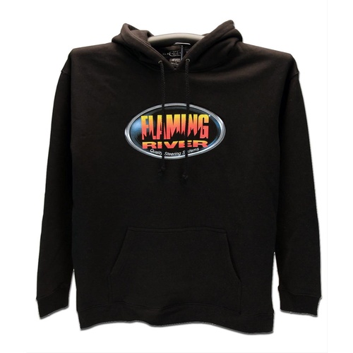 Flaming River Apparel, Oval Logo Black, Hoody Sweatshirt, Specify Size